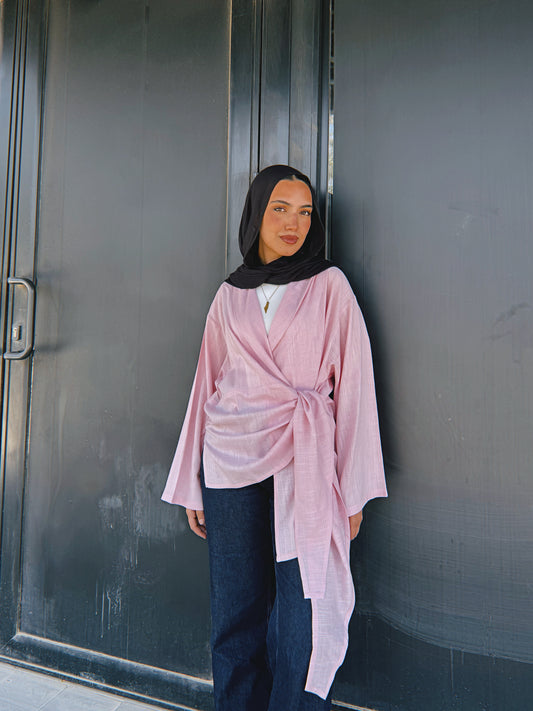 Softly Wrap Kimono - Rose