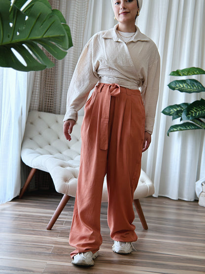 Old Money Linen Pants - Peach