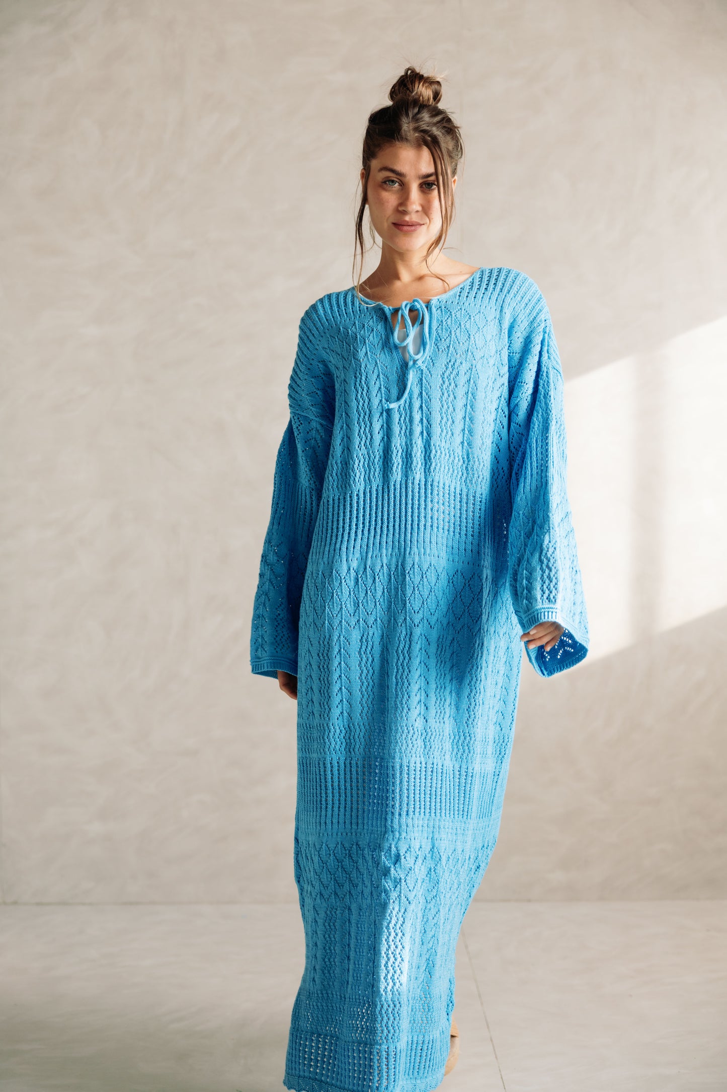 That Girl Knit Dress - Sky Blue