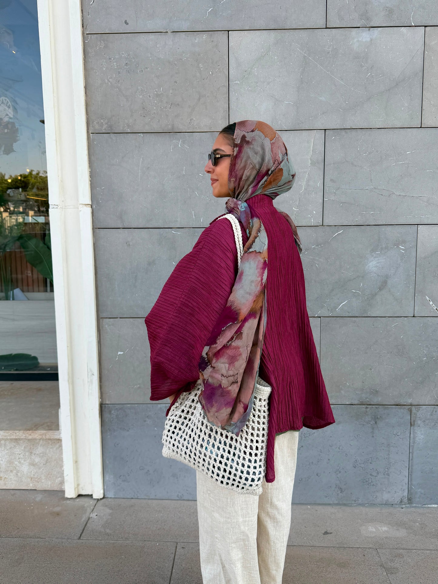 Rahaf Top - Burgundy