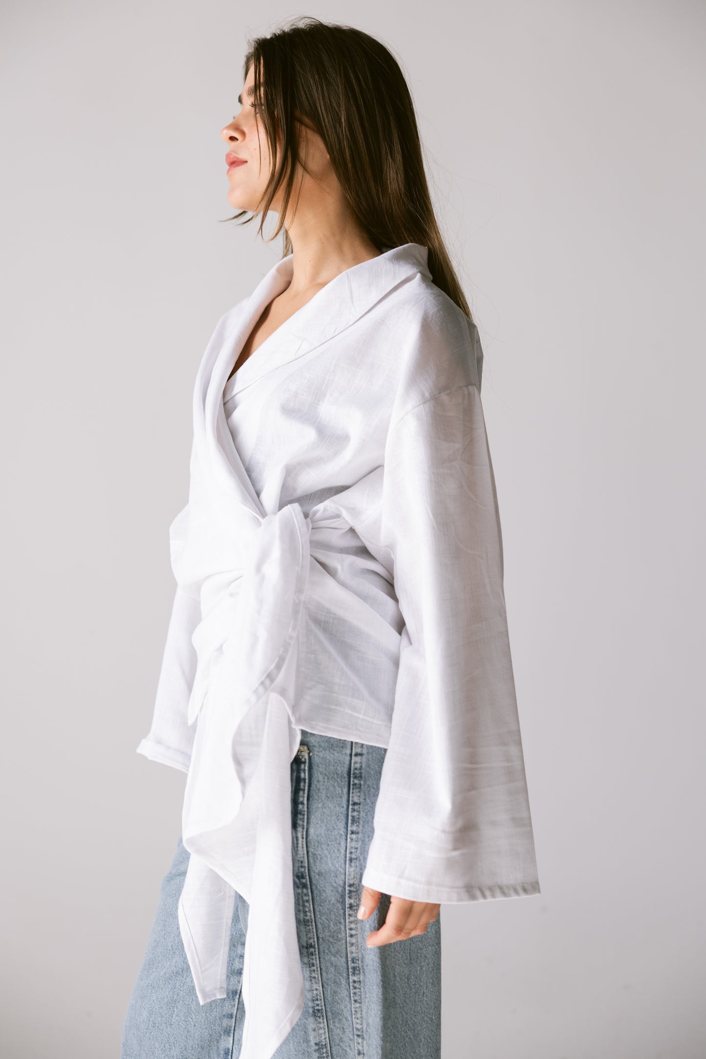 Softly Wrap Kimono - White