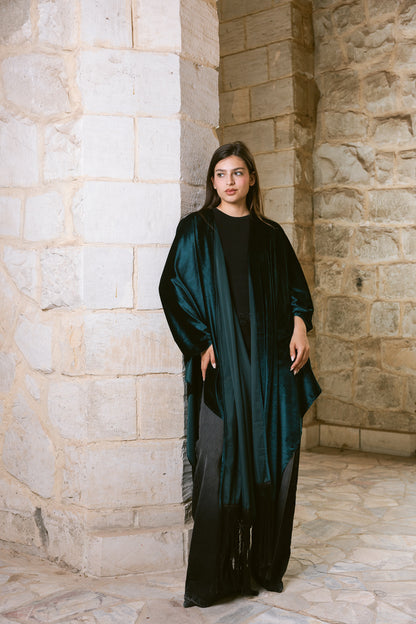 Fringe Edit Kaftan - Emerald Green