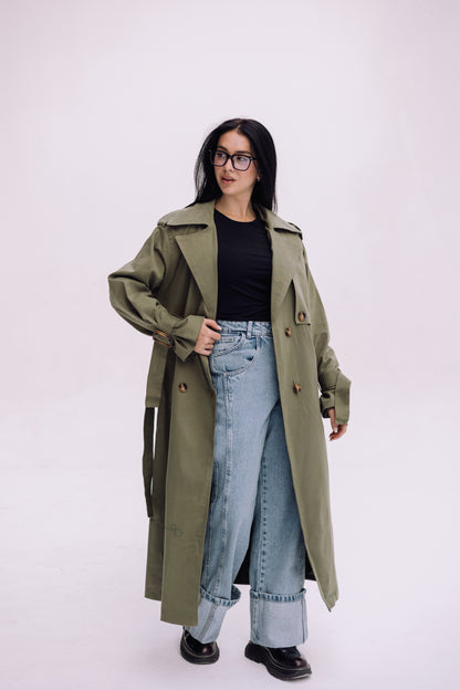 Trench Coat - Olive