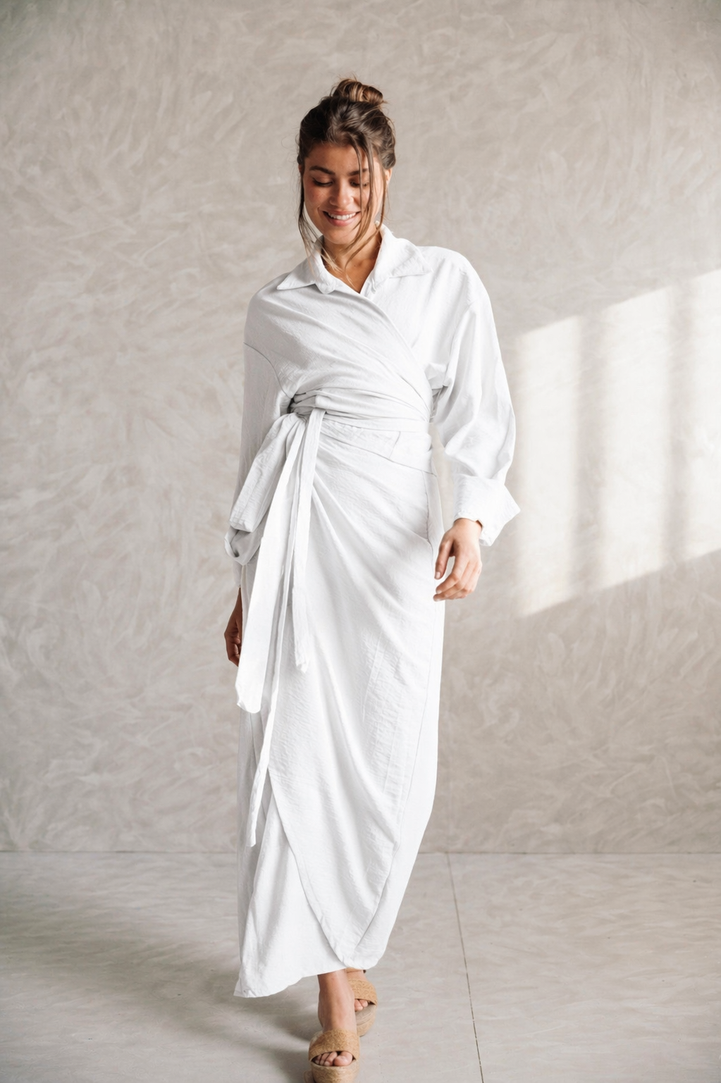 Linen Wrap Me Set - White