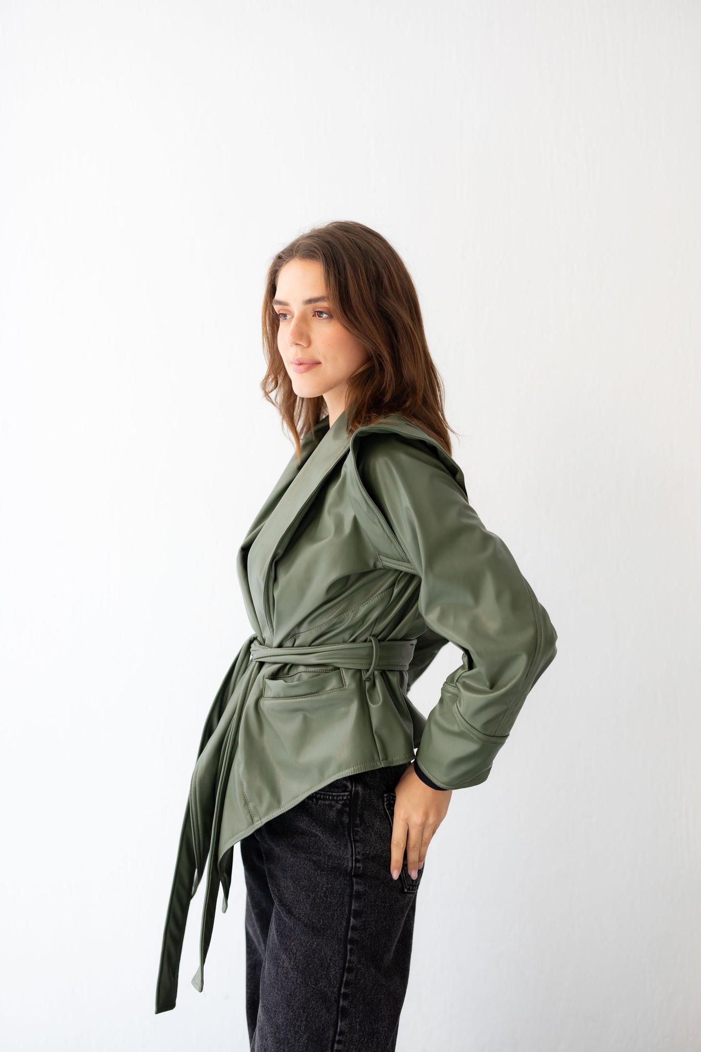 Bold As Love Leather Jacket - Olive