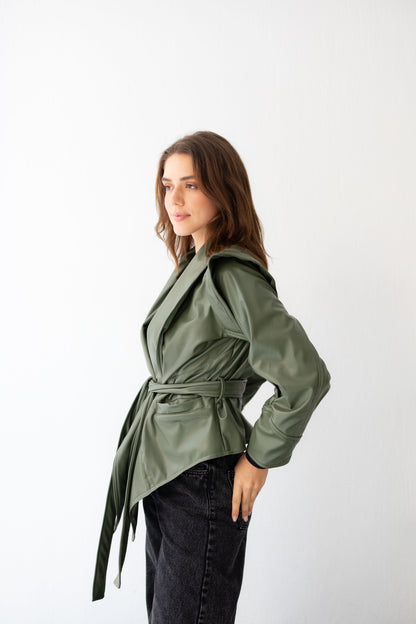 Bold As Love Leather Jacket - Olive
