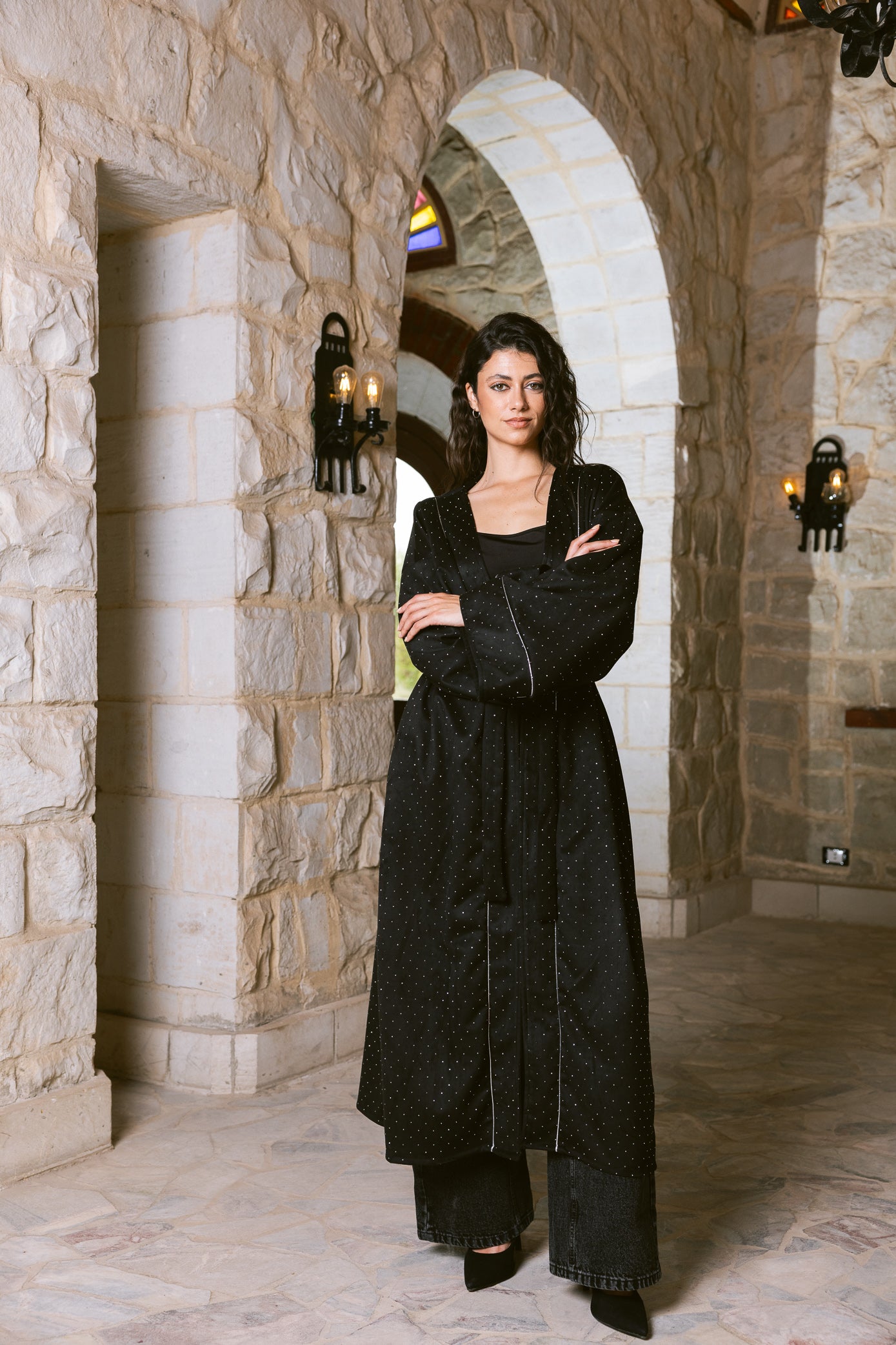 Sky Dust Kaftan - Black