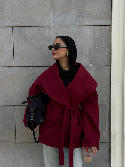 Winter Pearl Jacket - Berry