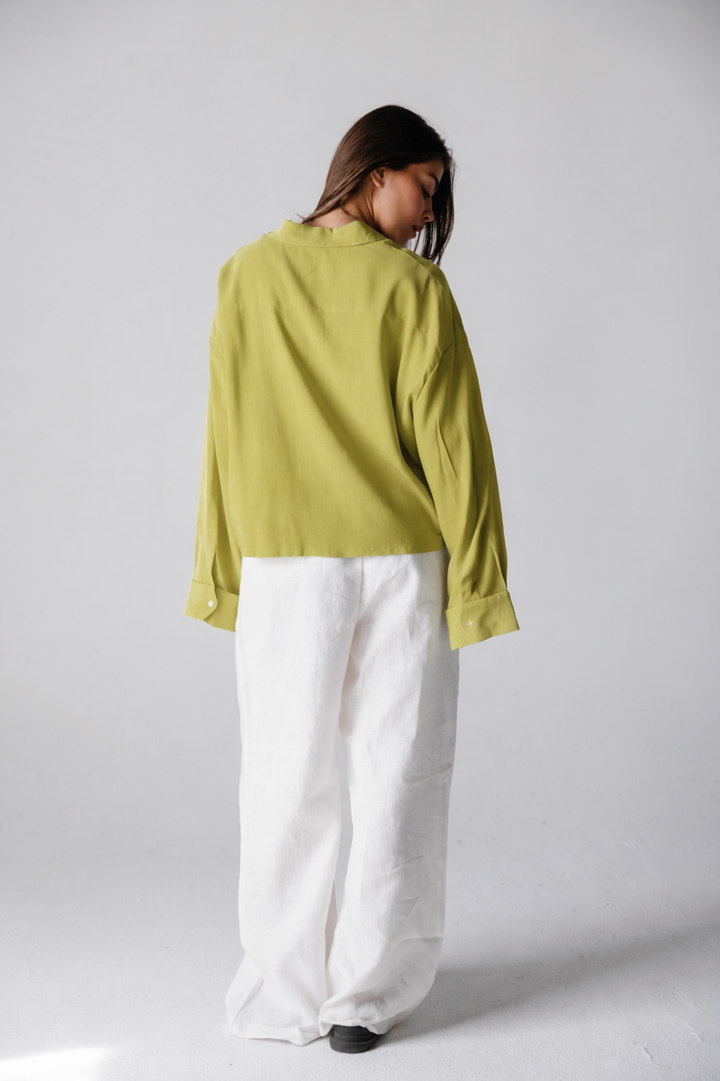 Cropped Shirt - Lime