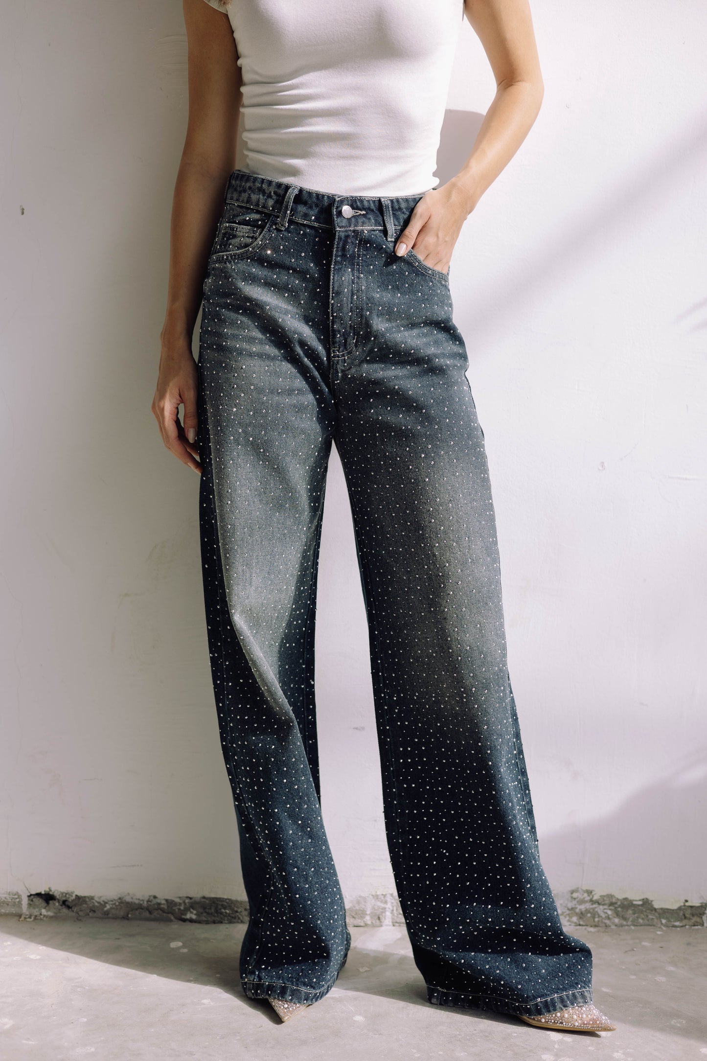 Midnight Spark Jeans - Smoky Blue