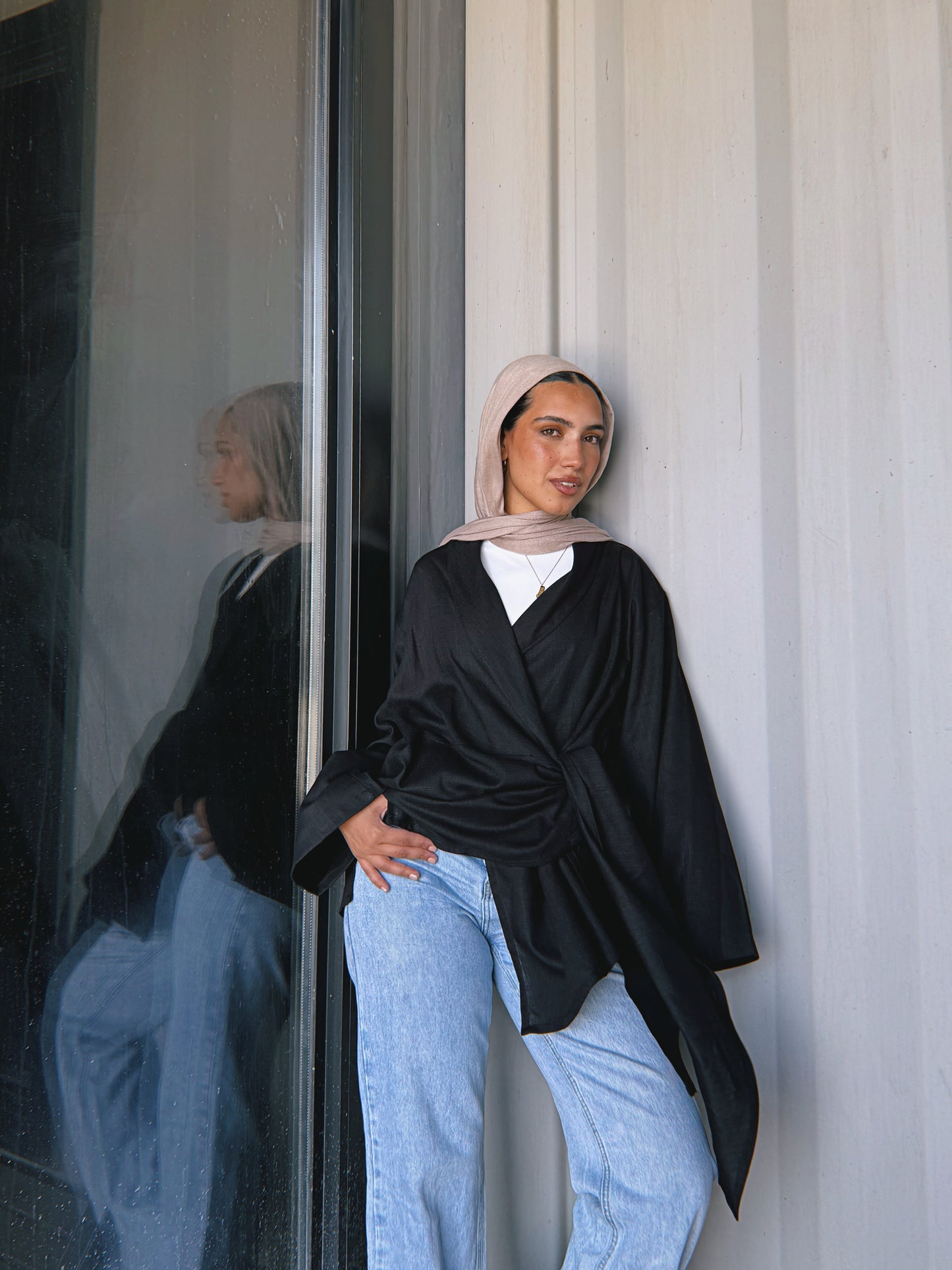 Softly Wrap Kimono - Black