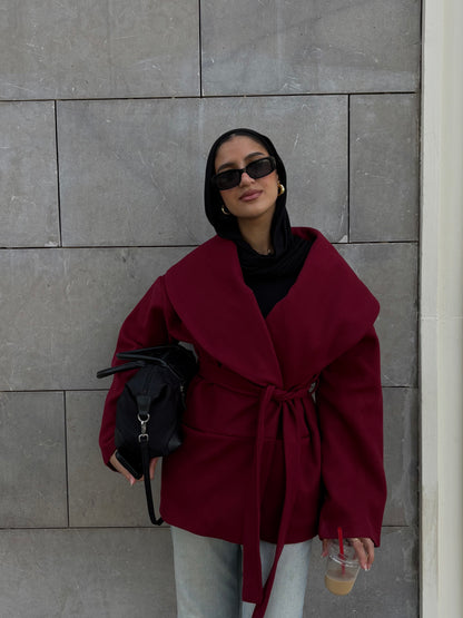 Winter Pearl Jacket - Berry