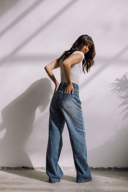 Showstopper Denim Pants - Washed Blue