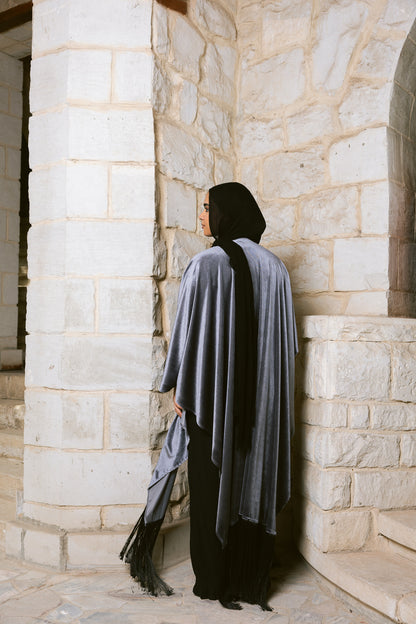 Fringe Edit Kaftan - Silver Grey