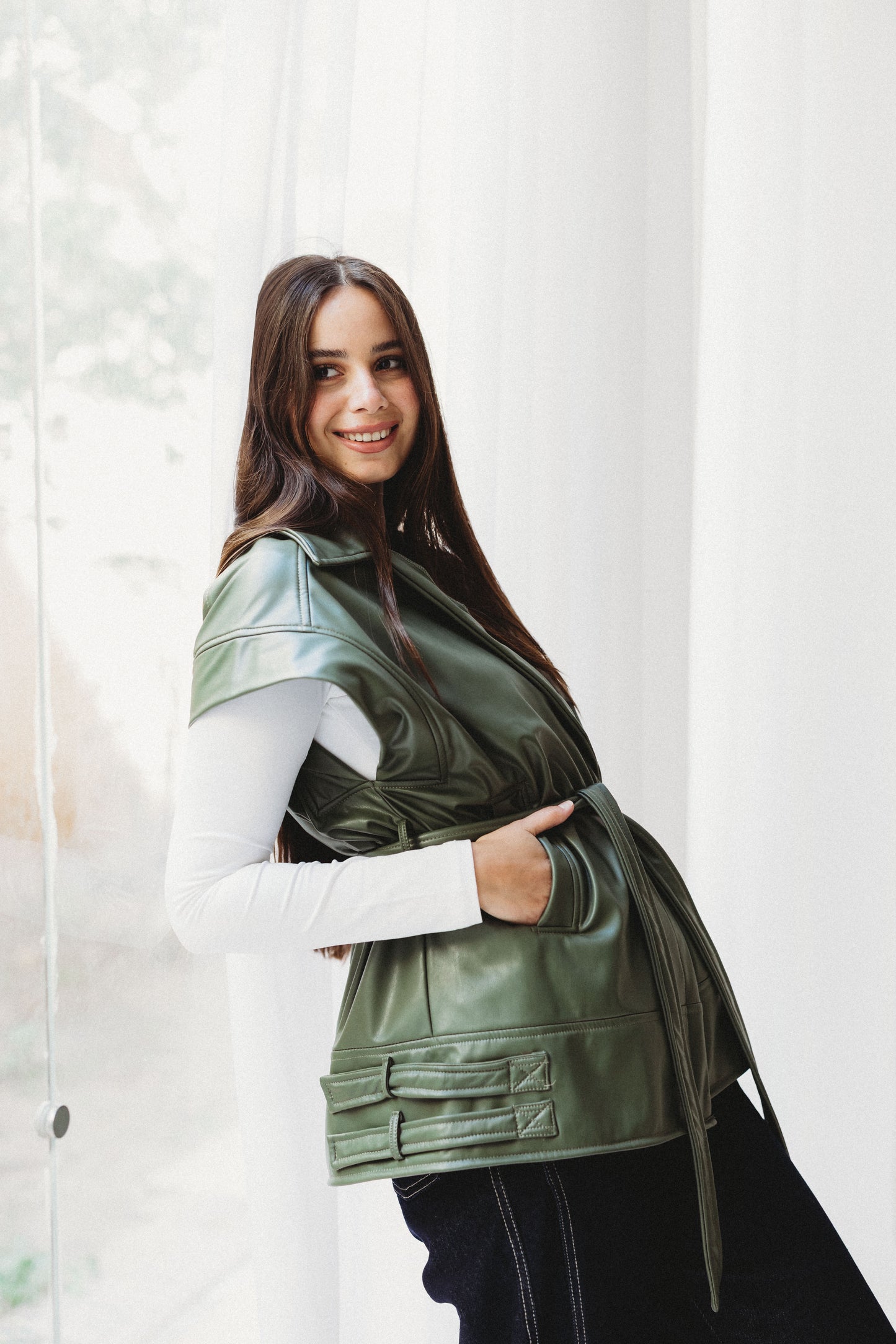 Statement Vest - Olive