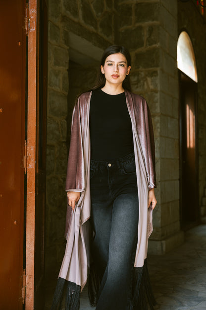 Fringe Edit Kaftan - Dusty Rose