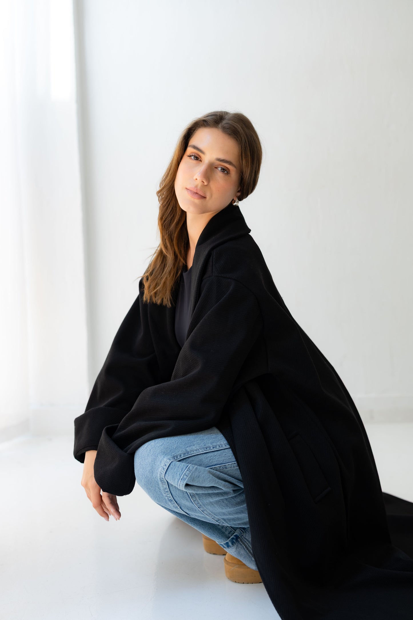 All Eyes Here Coat - Black