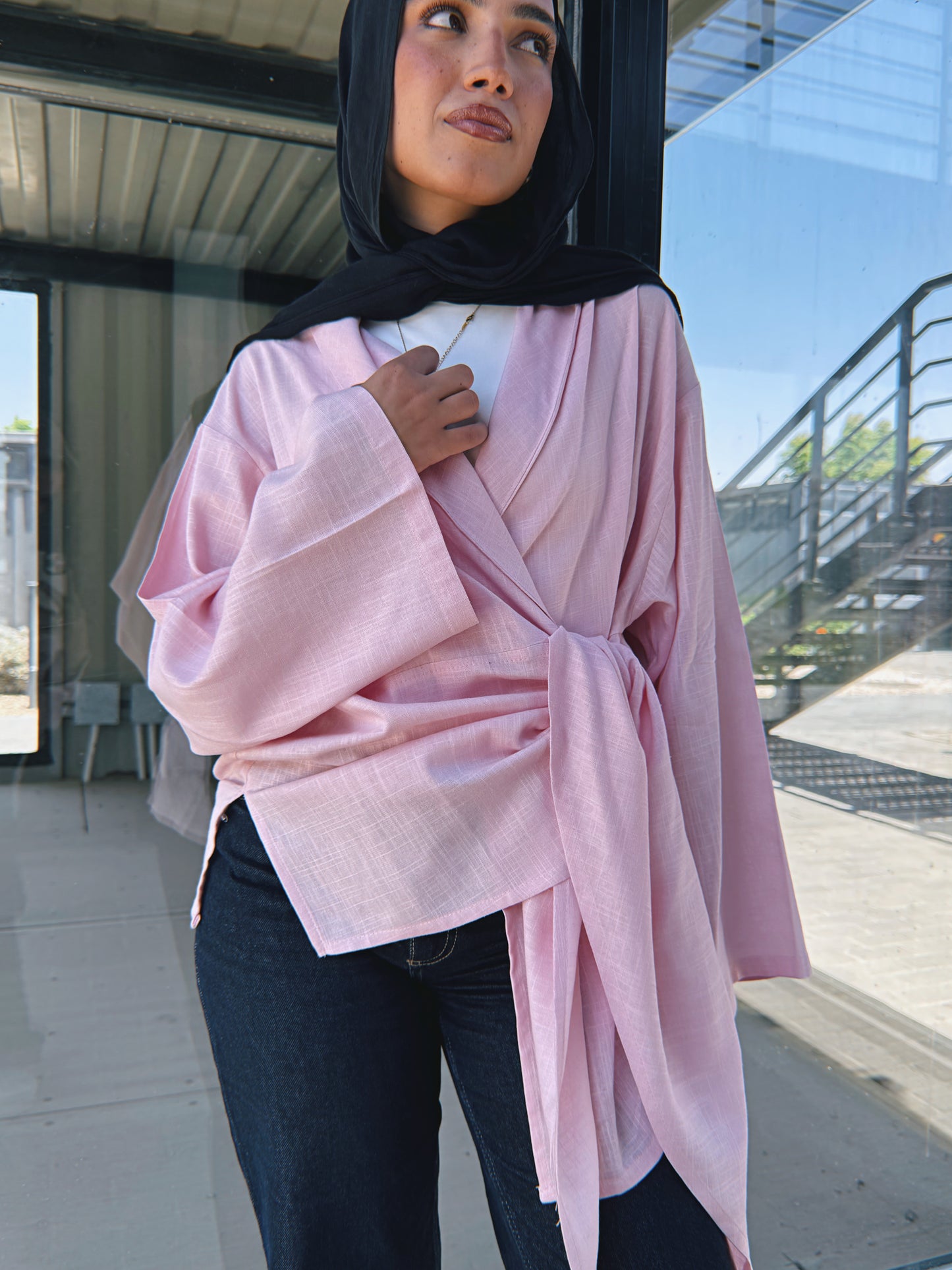 Softly Wrap Kimono - Rose