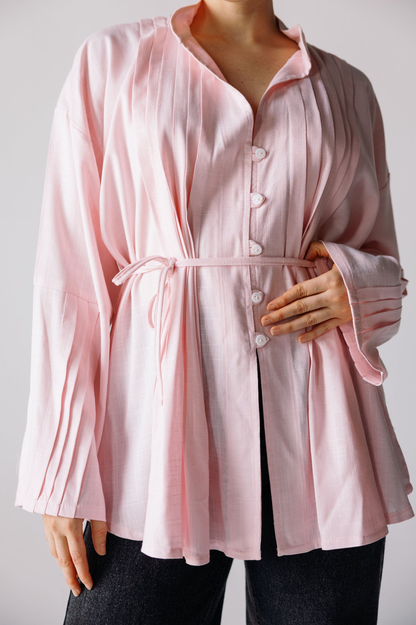 Pleated Top - Rose