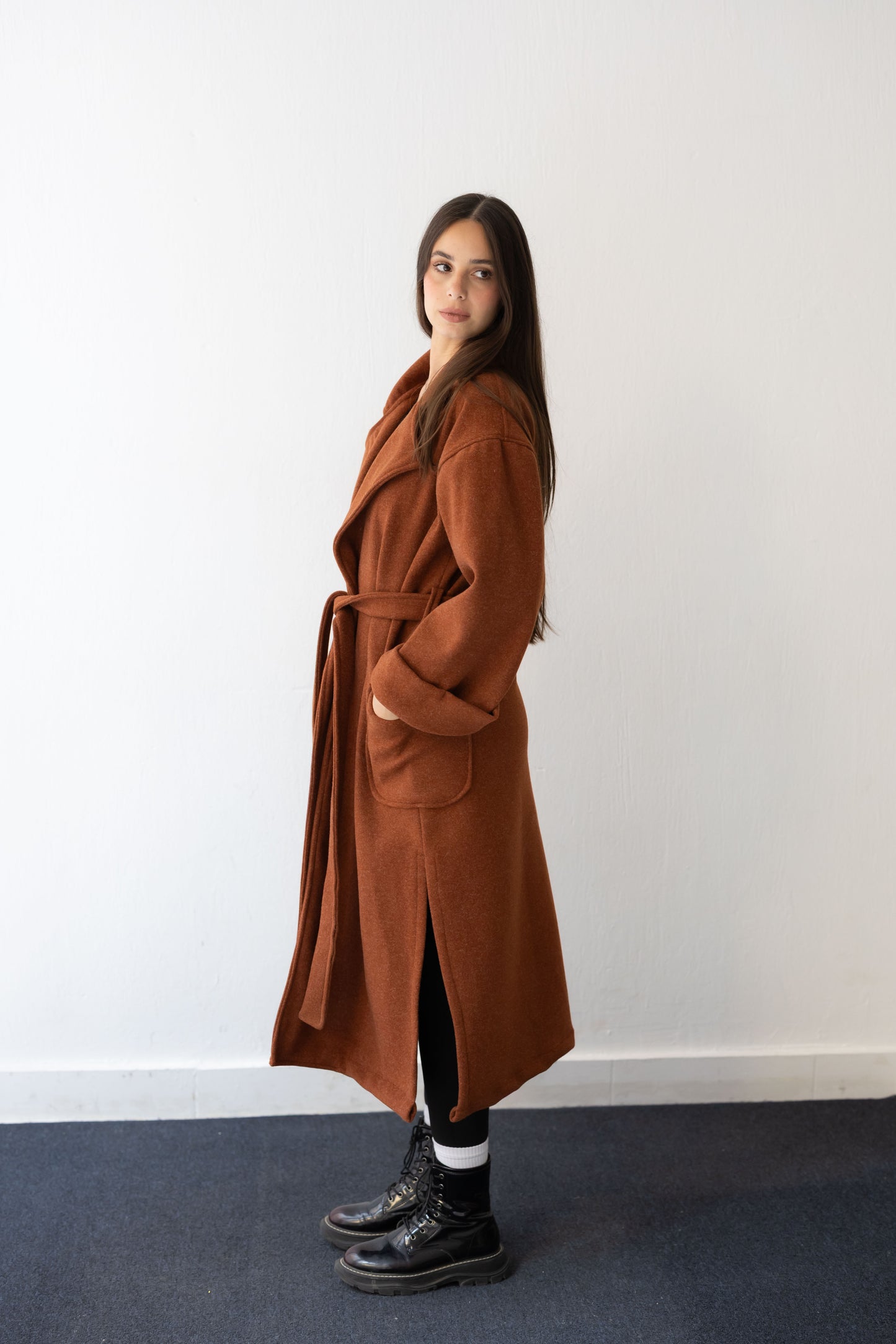 Keep Me Warm Coat - Brick