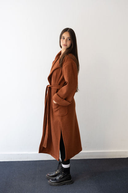 Keep Me Warm Coat - Brick