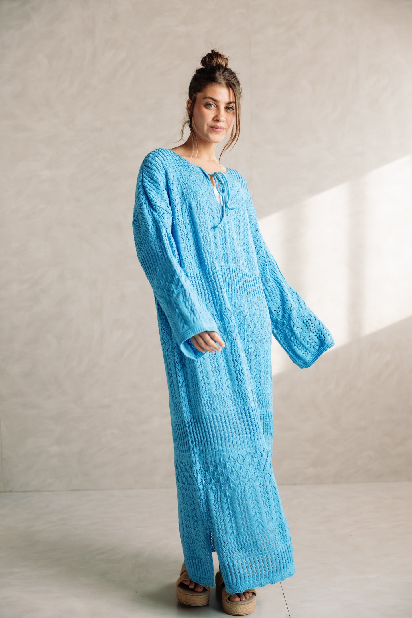 That Girl Knit Dress - Sky Blue
