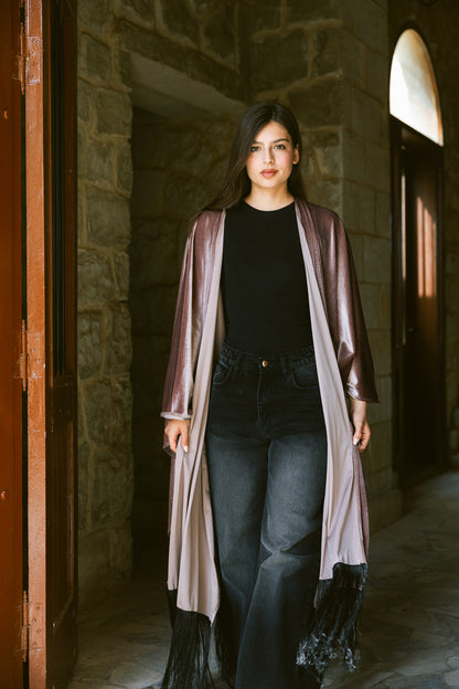 Fringe Edit Kaftan - Dusty Rose