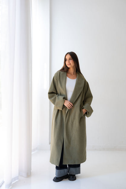 All Eyes Here Coat - Olive