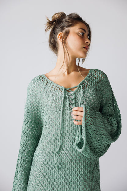 Earthy Knit Dress - Olive