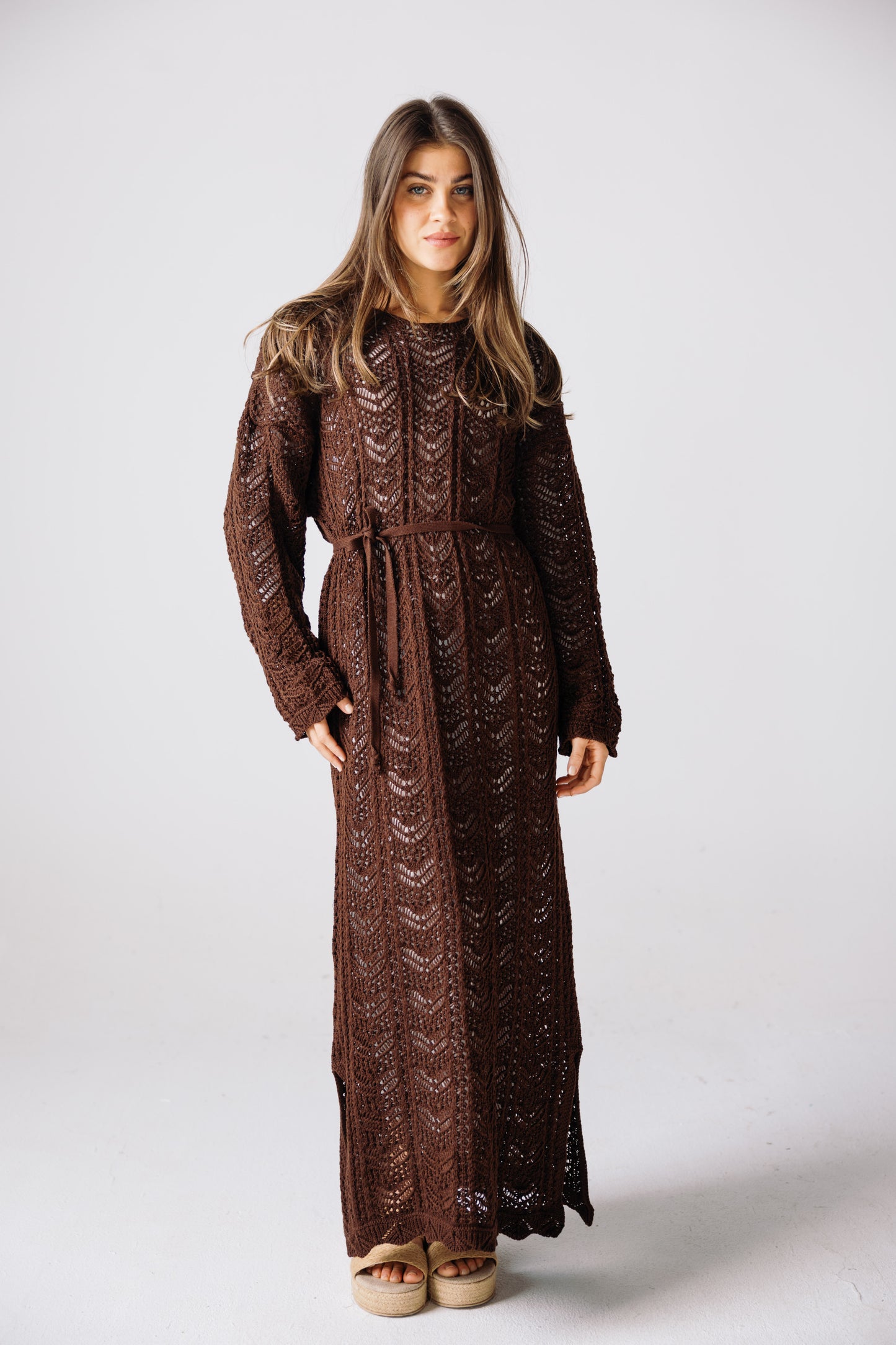 Sea Soul Knit Dress - Chocolate