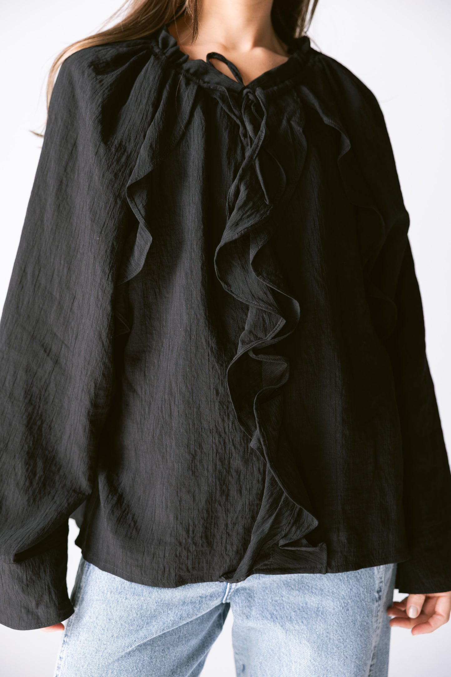 Ruffles Top - Black