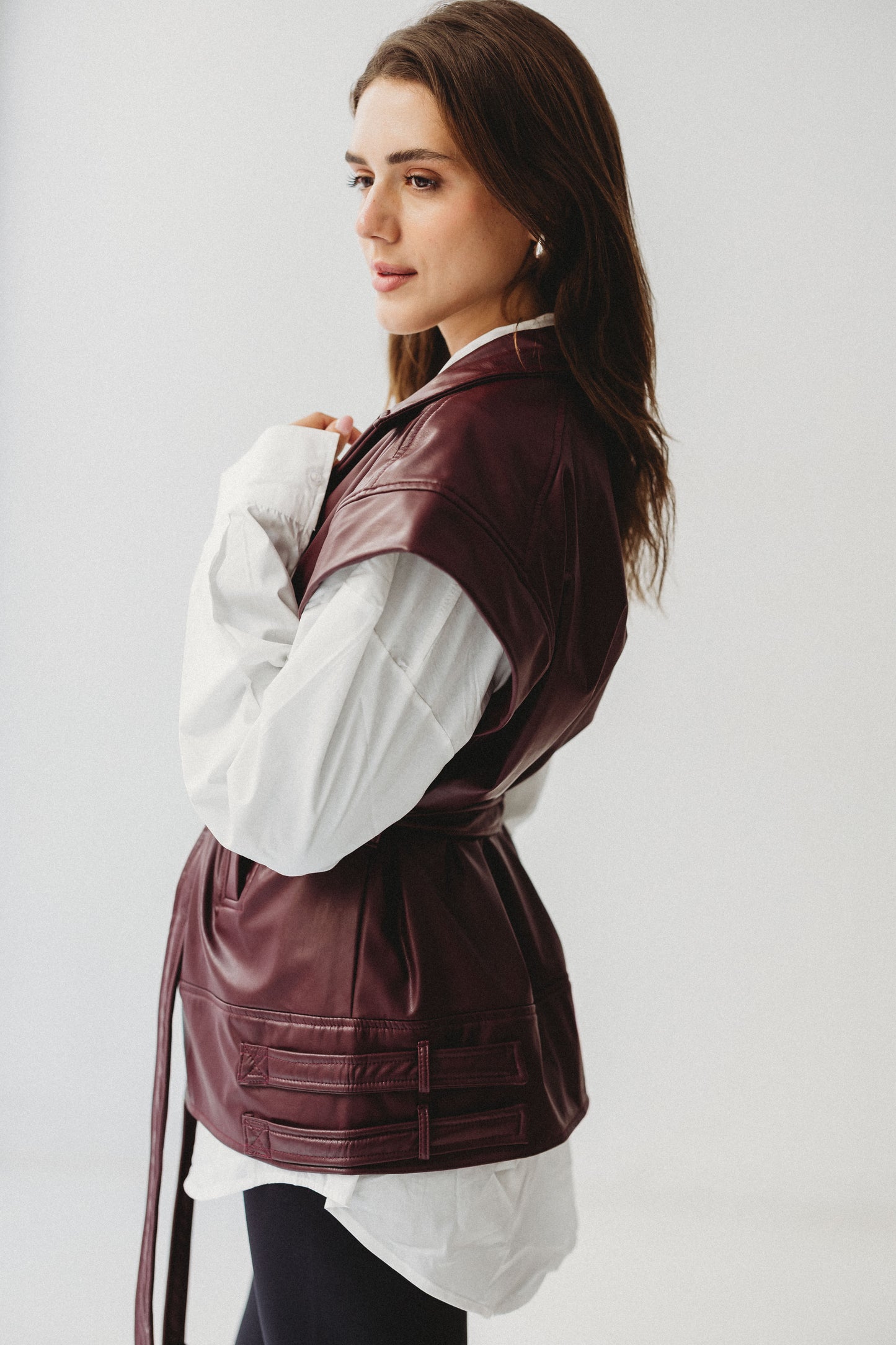 Statement Vest - Burgandy