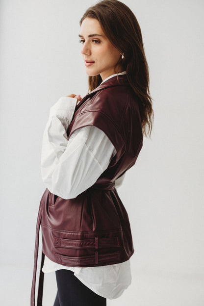 Statement Vest - Burgandy