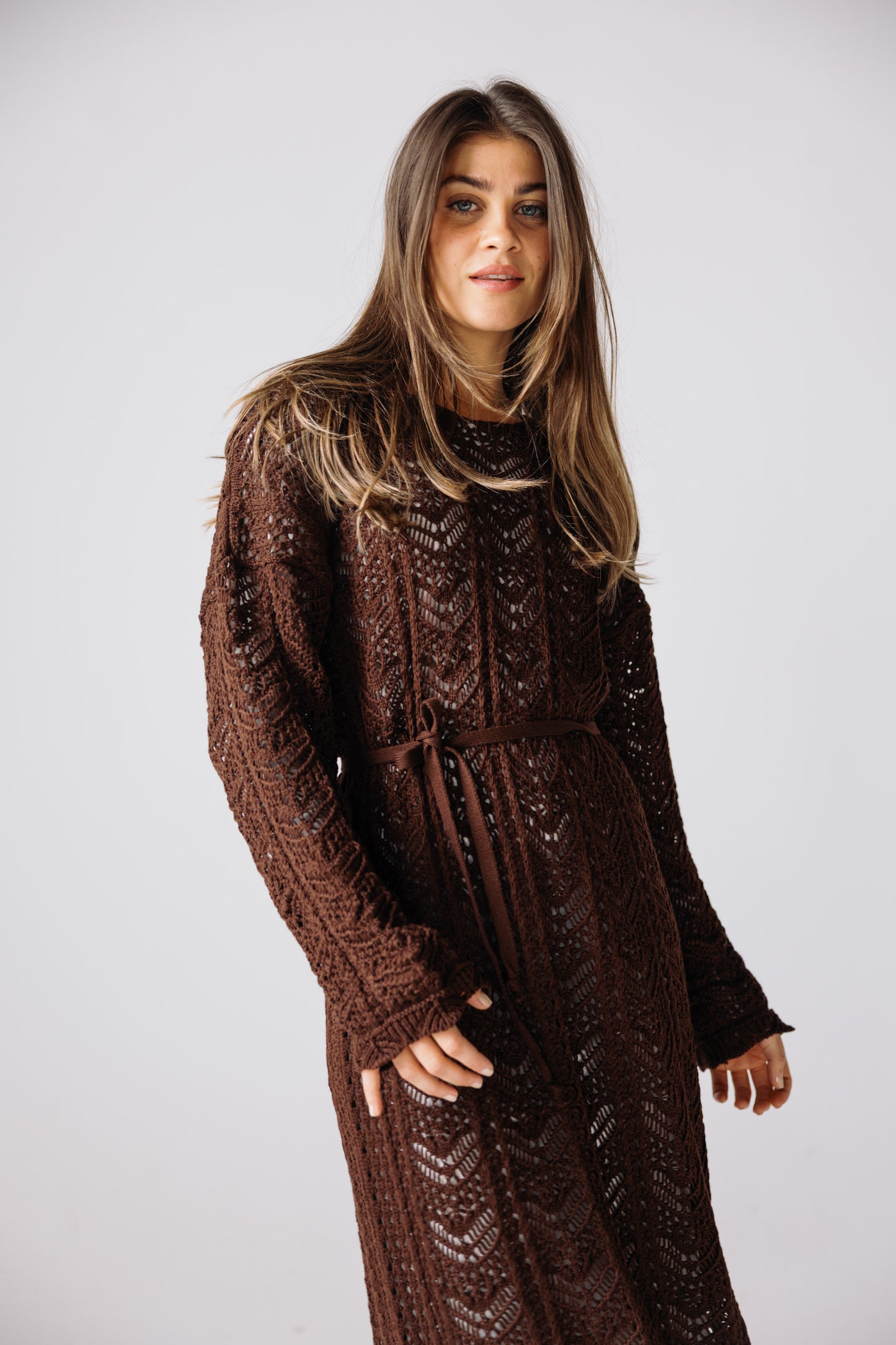 Sea Soul Knit Dress - Chocolate