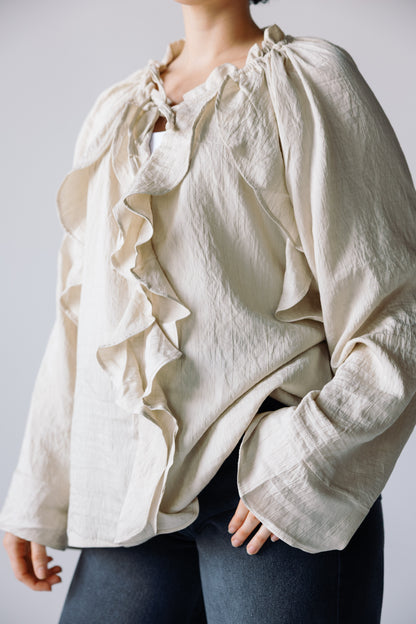 Ruffles Top - Cream