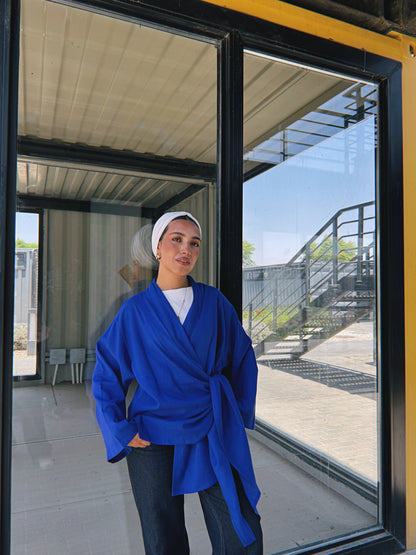 Softly Wrap Kimono - Royal Blue