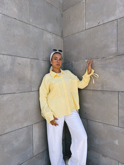 Blooming Shirt - Powder Yellow
