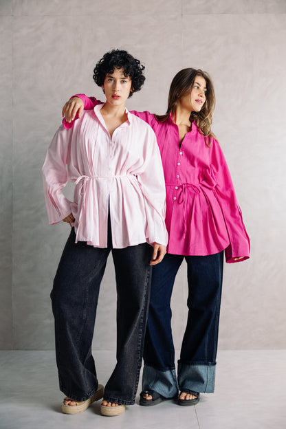 Pleated Top - Rose