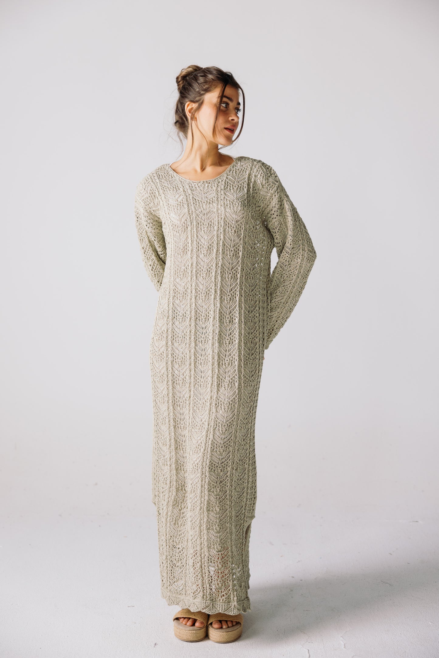 Sea Soul Knit Dress - Basil