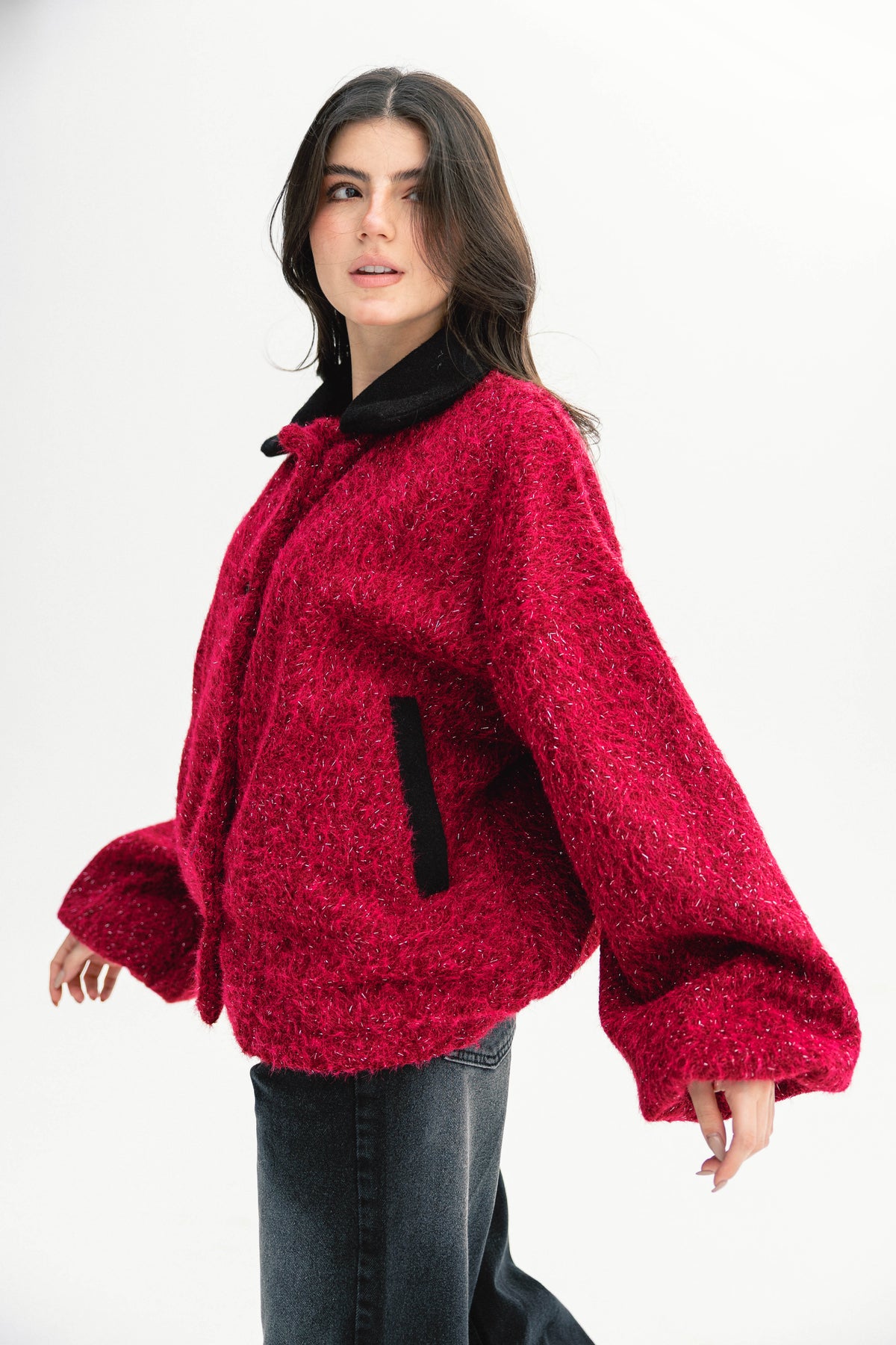 Nonchalant Jacket - Cherry Red