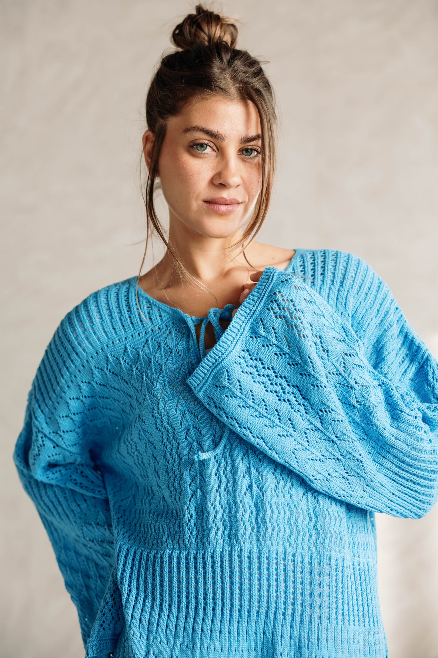 That Girl Knit Dress - Sky Blue