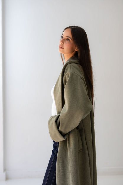 All Eyes Here Coat - Olive