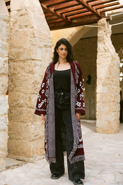 Rihla Cardigan - Burgundy