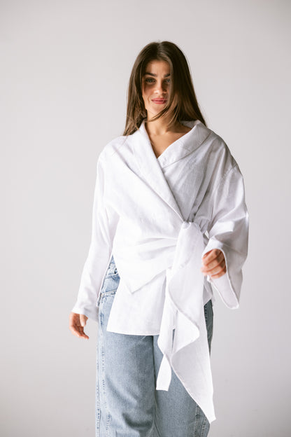 Softly Wrap Kimono - White