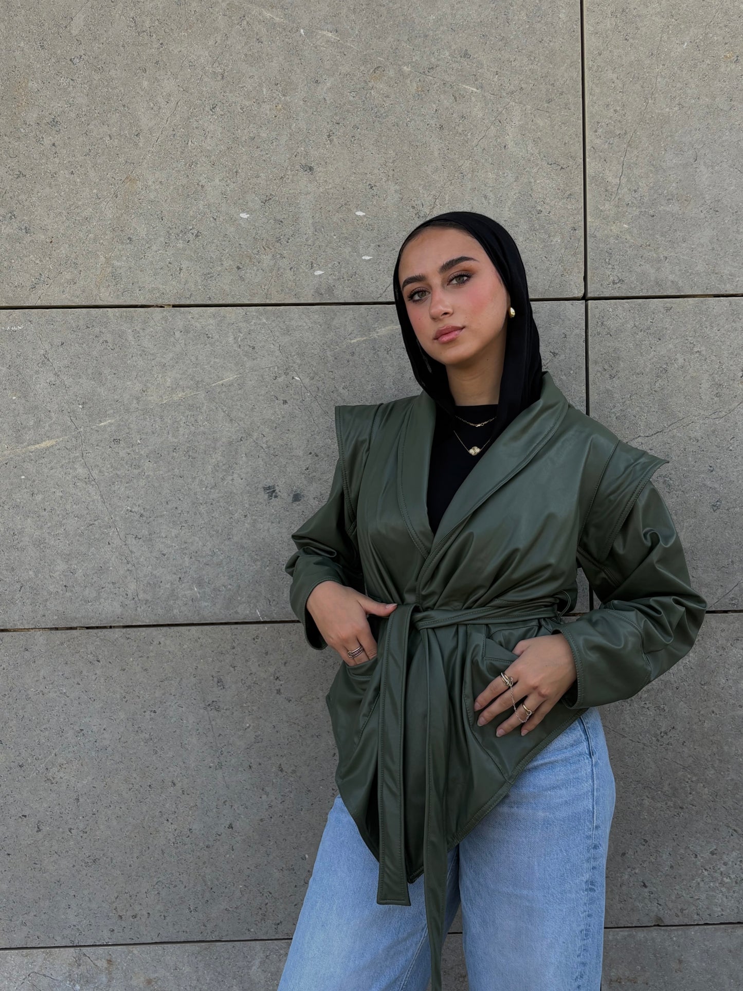 Bold As Love Leather Jacket - Olive