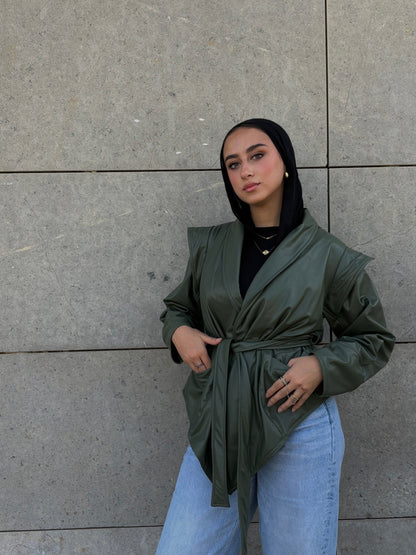 Bold As Love Leather Jacket - Olive