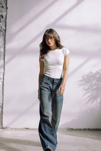 Midnight Spark Jeans - Smoky Blue