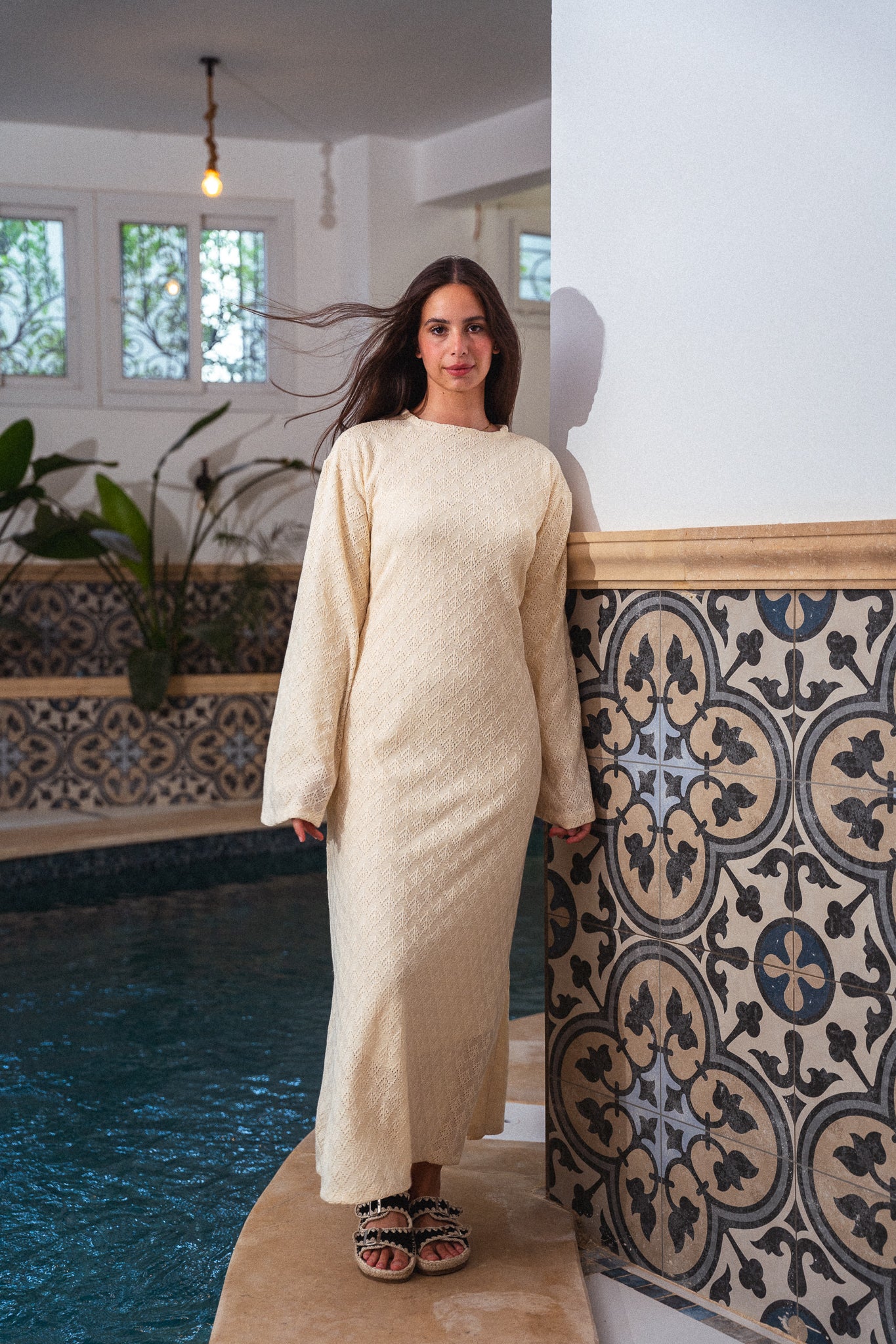 Remal Knit Dress - Beige