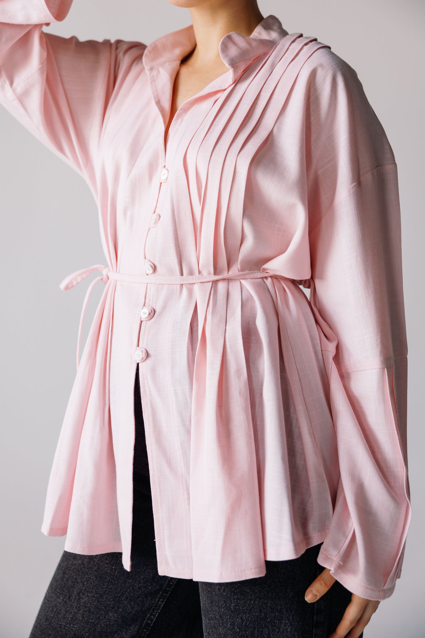 Pleated Top - Rose