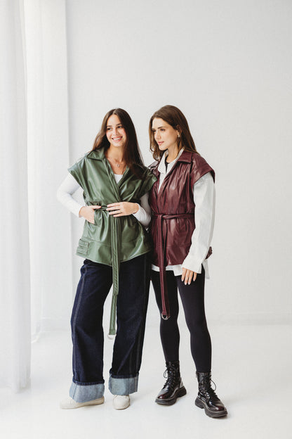 Statement Vest - Olive